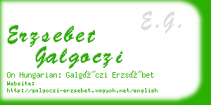 erzsebet galgoczi business card